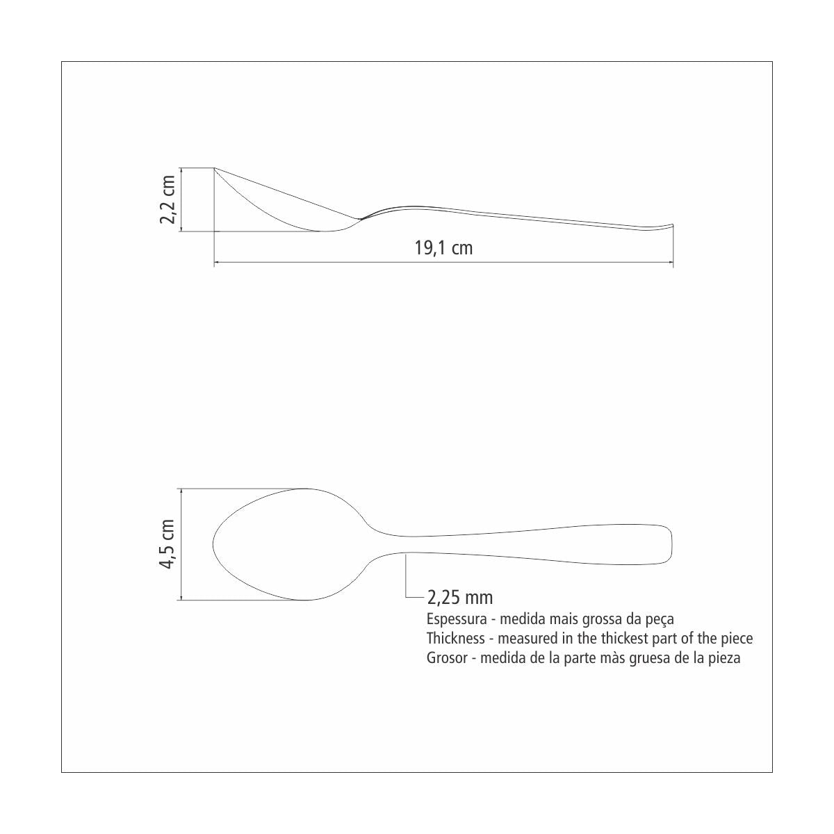 Tramontina amazonas stainless steel table spoon set of 3